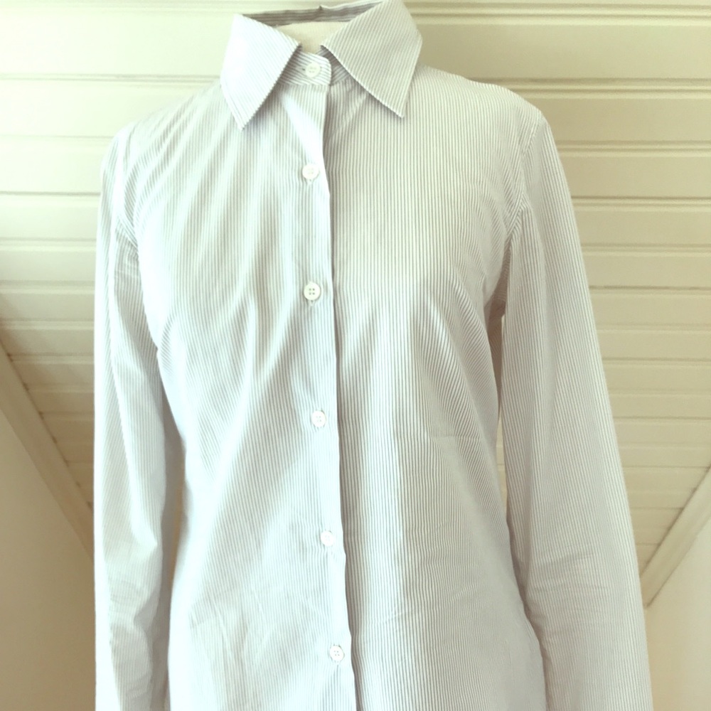 Agnes B pinstripe cotton blouse European size 38